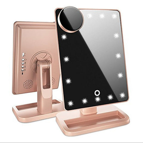 Touchscreen Makeup Mirror Glow Tool Mit 20 LED Lichtern